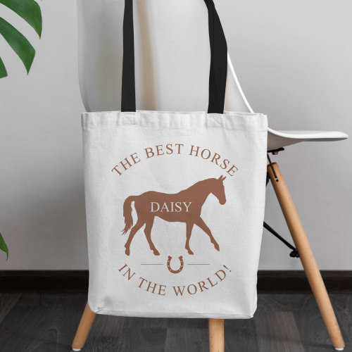 personalised The Best Horse in the World Canvas Tote Bag