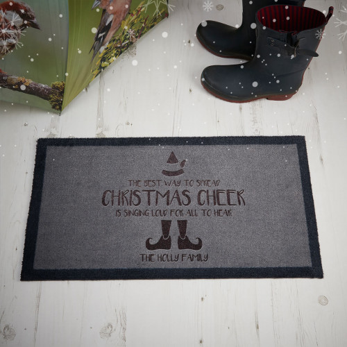 personalised christmas doormat