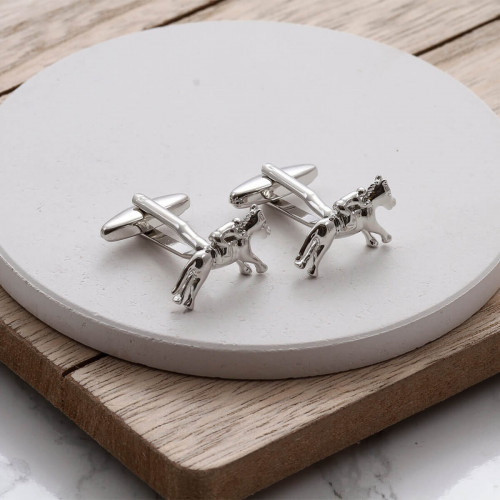 personalised Horse Racing Cufflinks Gift Set