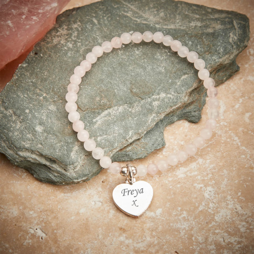 personalised Rosario Children's Pink Pearl Bracelet