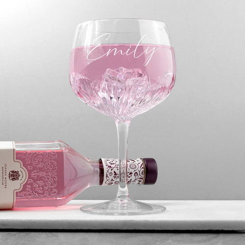 personalised Crystal Gin Goblet