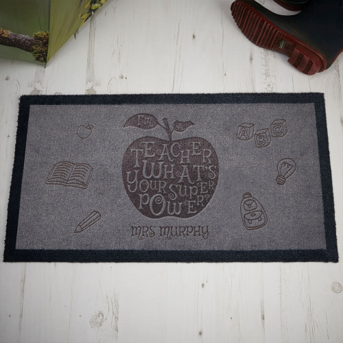 personalised Teacher Superpower Doormat