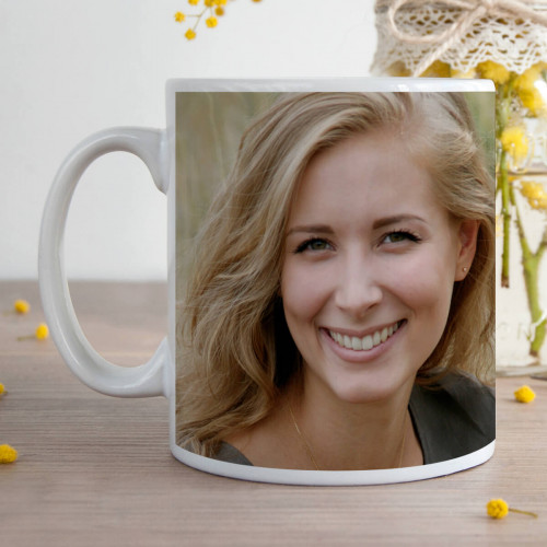 personalised Woman Age Photo Durham Mug