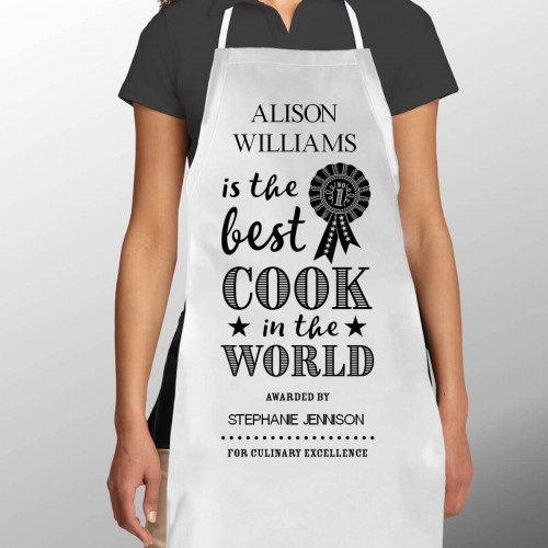 Personalised Best Cook in the World Apron