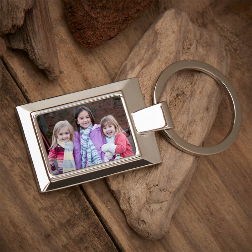 Personalised Kids Photo Upload Metal Keyring