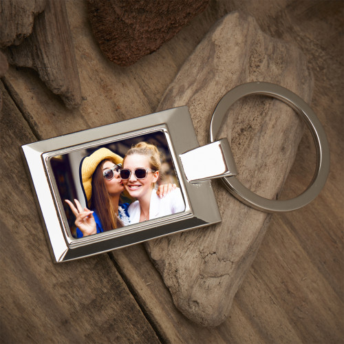 Personalised Friend Photo Upload Metal Keyring