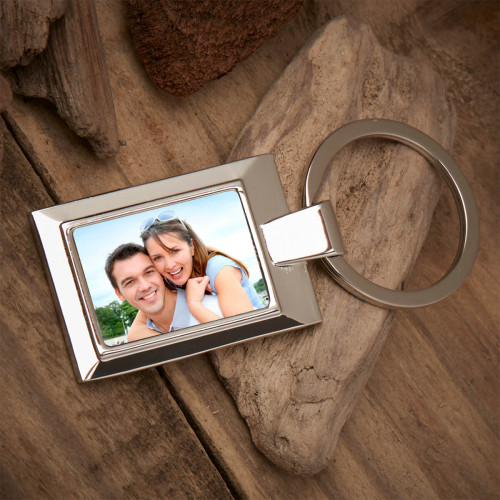 Personalised Wife Photo Upload Metal Keyring