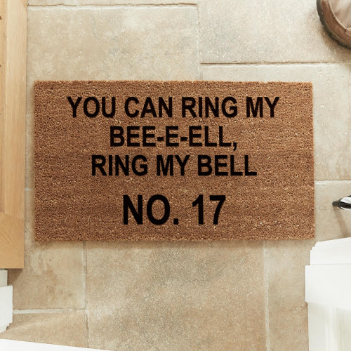 personalised Ring My Bell Coir Doormat
