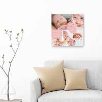 personalised 12x12" New Baby Collage Canvas Boy / Girl