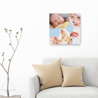 personalised 12x12" New Baby Collage Canvas Boy / Girl