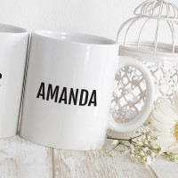 Personalised 15th anniversary matching mugs