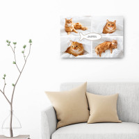 personalised 16x24" Fish Collage Canvas