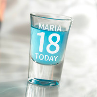 personalised 18 Today Conical Shot Glass