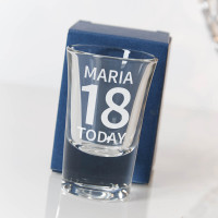 personalised 18 Today Conical Shot Glass