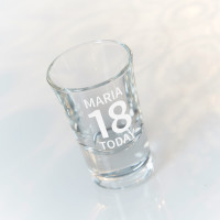 personalised 18 Today Conical Shot Glass