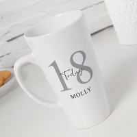 personalised 18th Birthday Today Tall Latte Mug