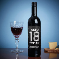 personalised 18 Today Malbec Red Wine