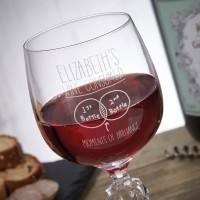 personalised 190ml Claudia Crystalite Wine Glass