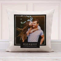 personalised 1st Wedding Anniversary Photo Cushion