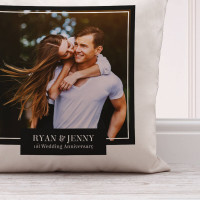 personalised 1st Wedding Anniversary Photo Cushion