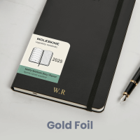 personalised Black Moleskine Diary
