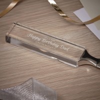personalised Optical Crystal Letter Opener 21.5cm