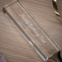 personalised Optical Crystal Letter Opener 21.5cm