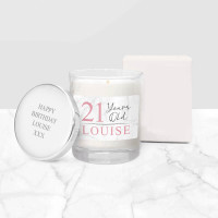 personalised 21st birthday candle
