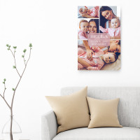 24x16" personalised New Baby Collage Canvas