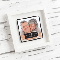 personalised 25th anniversary shadow box