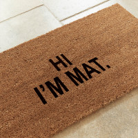 personalised 2 line doormat