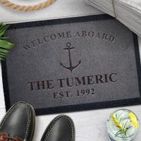 personalised boat welcome mat