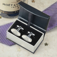 personalised oval cufflinks