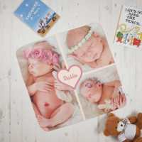 Girls Heart Photo Blanket