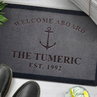 personalised boat welcome mat