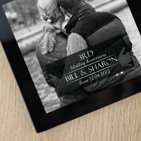 personalised 3rd Anniversary Photo Coaster 