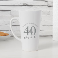 personalised 40th Birthday Today Tall Latte Mug