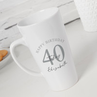 personalised 40th Birthday Today Tall Latte Mug