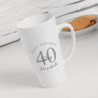personalised 40th Birthday Today Tall Latte Mug