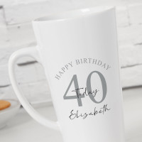 personalised 40th Birthday Today Tall Latte Mug