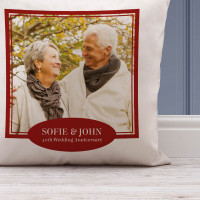 personalised 40th Wedding Anniversary Photo Cushion