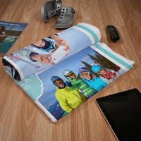 Family 4 Photo Collage Blanket
