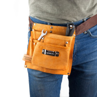 personalised 6 Pocket Leather tool Belt