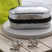 personalised 50 Cufflinks Gift Set