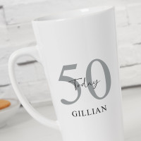 personalised 50th Birthday Today Tall Latte Mug