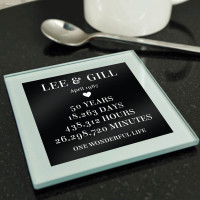 personalised silver coaster