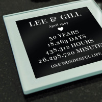 personalised silver coaster