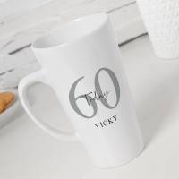 personalised 60th Birthday Today Tall Latte Mug