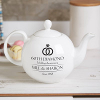 personalised 60th anniversary teapot