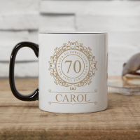 70 Aged To Perfection Two Tone Mug Black